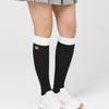 DOYOUKNOWMC ALL SEASON Color Block Rib Black Wappen Decorated Knee Socks