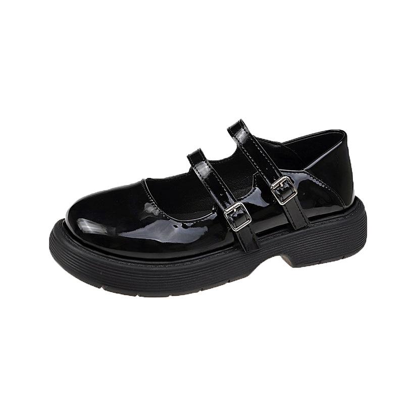 Fashion 2025 New Spring and Summer Single Shoes, Women's Uniform Student Solid Color Mary Jane White Small Leather Shoes