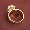 Luxurious Round Zircon Copper Ring: Elegant & Versatile Women's Jewelry