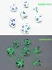 Temperature Sensitive Blood Spot Red & Colorful Earth Role-Playing Dice Set