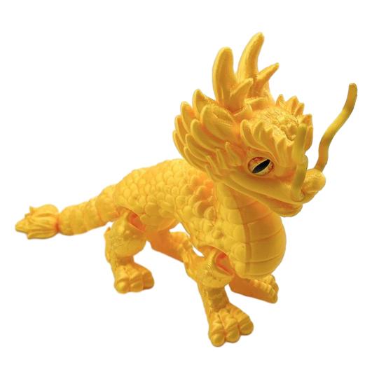 3D Printed Kirin Ornament Flexible Articulated Qilin Model with Movable Joints Small Kirin Fidget Toy
