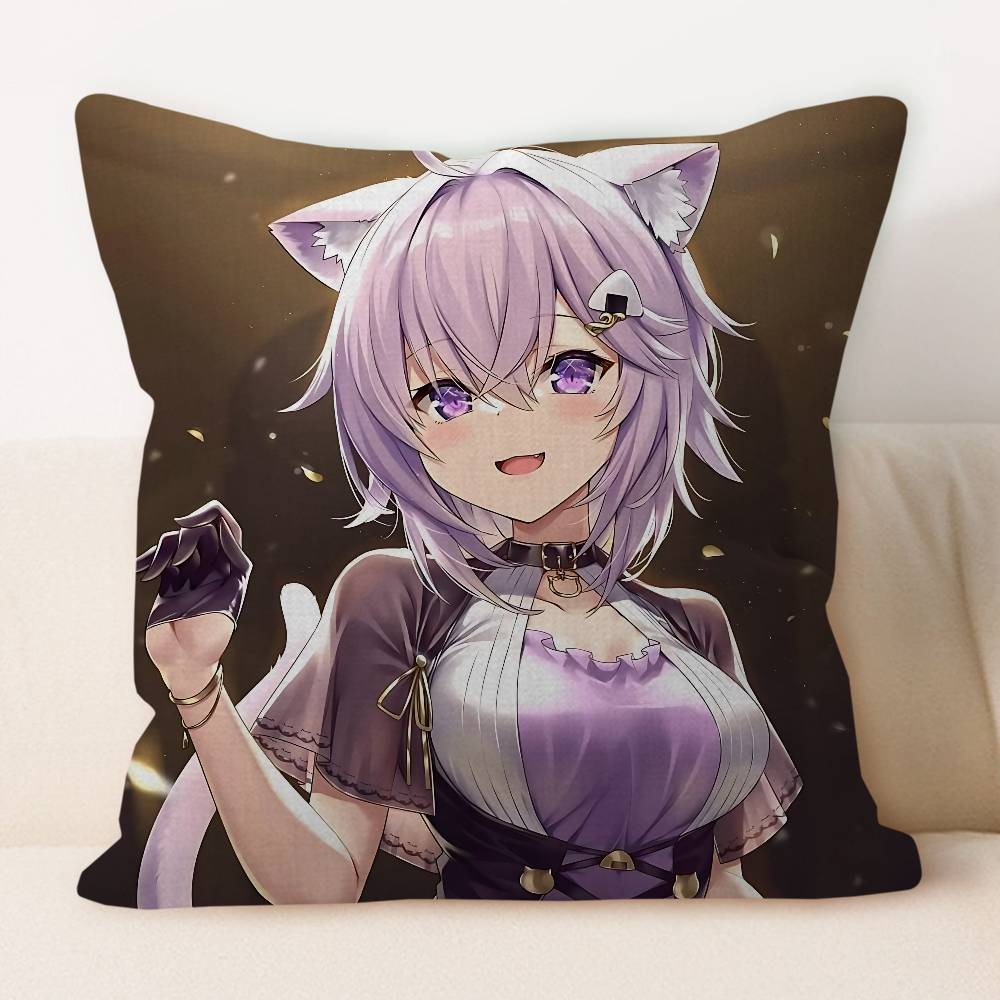 N-Nekomata Okayu Cushion Cover Pillow Cover Decor Pillowcase Printed Cushion Case For Couch
