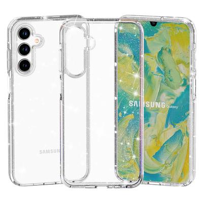 For Samsung Galaxy A16 5G/A16 4G Case TPU+PC Glitter Transparent Phone Cover