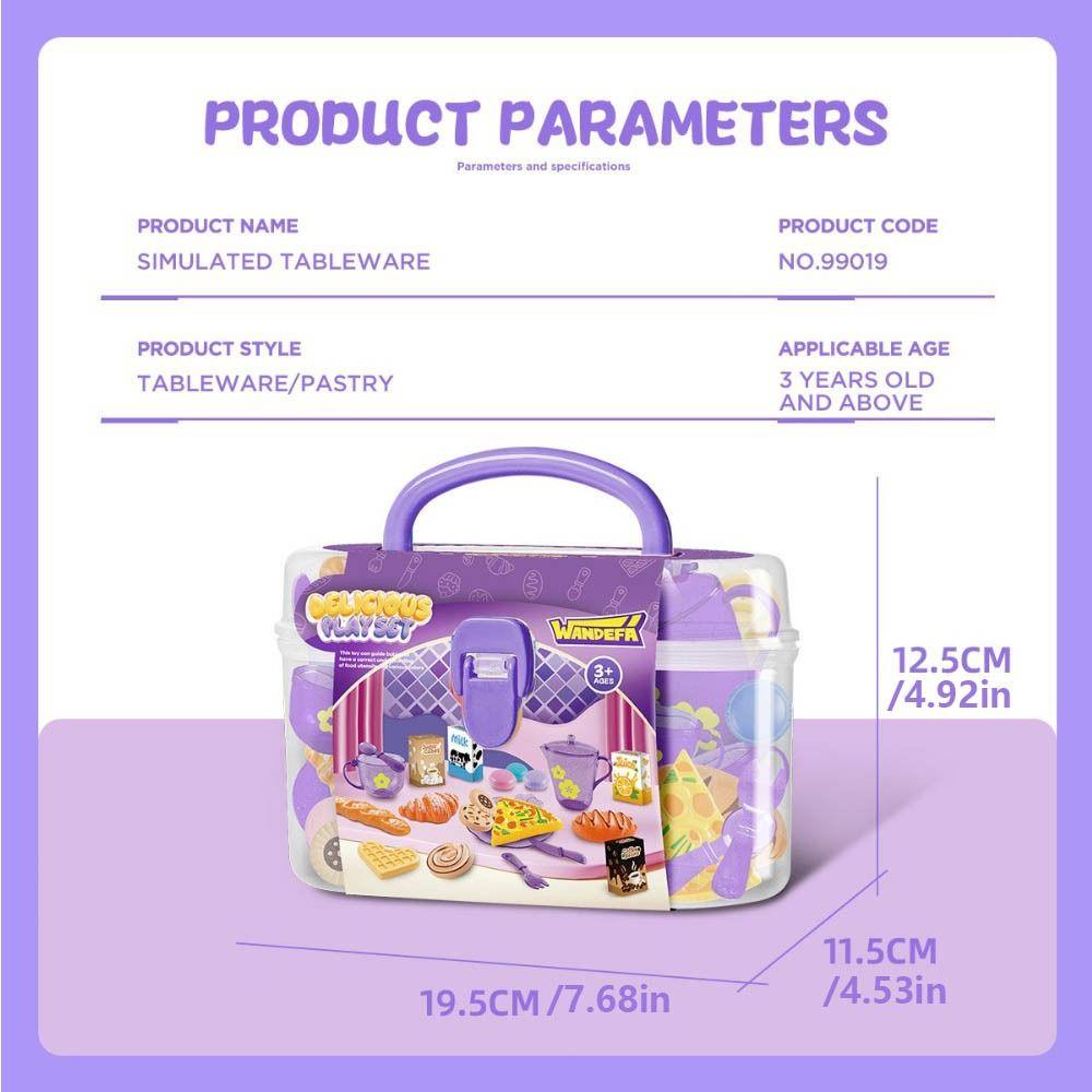 Tea Time Playset Kids Pretend Cooking Toy Afternoon Tea Toy Set Interactive Kitchen Toy