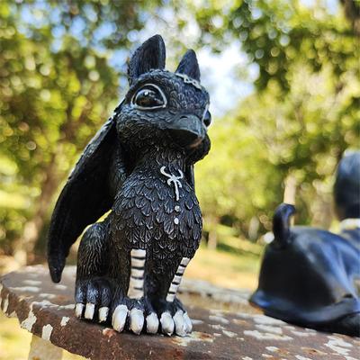 1pc Halloween Magic Black Dragon Snake Griffin Unicorn Mysterious Witches Statue Home Decor
