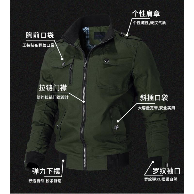 Casual Regular Fit Zip Up Cotton Jacket Side Pockets For Youth