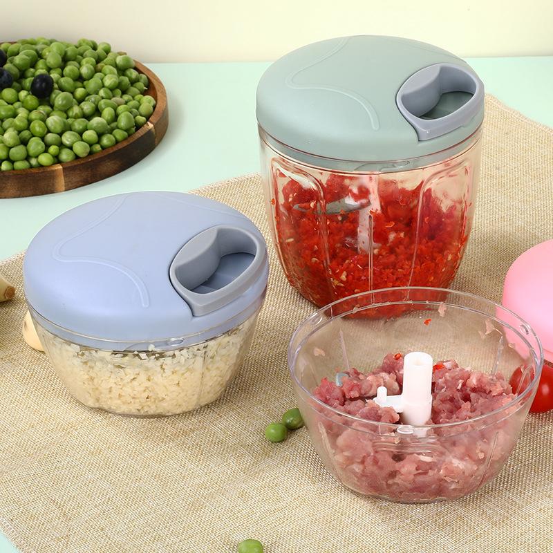 900ML Garlic Chopper Manual Garlic Press Food Vegetables Cutter Meat Grinders Gadgets Hand Mincer Garlic Masher Kitchen Tools