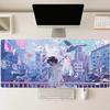 Anime Boy In the City Mousepad Non-slip Desk Pad Extended Computer Mouse Mat for Gamer Table Decor Pc Accessories Desk Mat