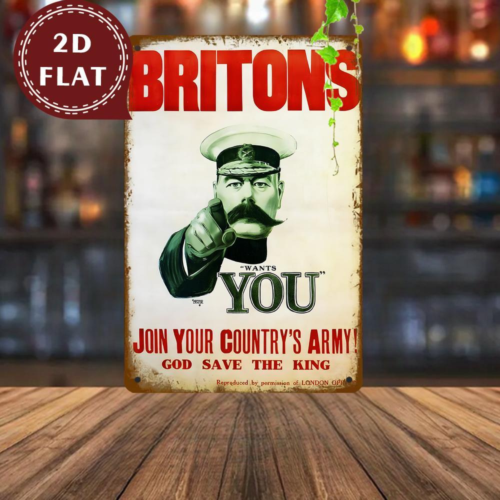 

DORA Tin Sign Vintage Join Your Army Metal Sign WaterproofDustproof Iron Wall Art with Retro Captain Design Perfect for Home Decor P 20x30cm（7.8x11.8inch）