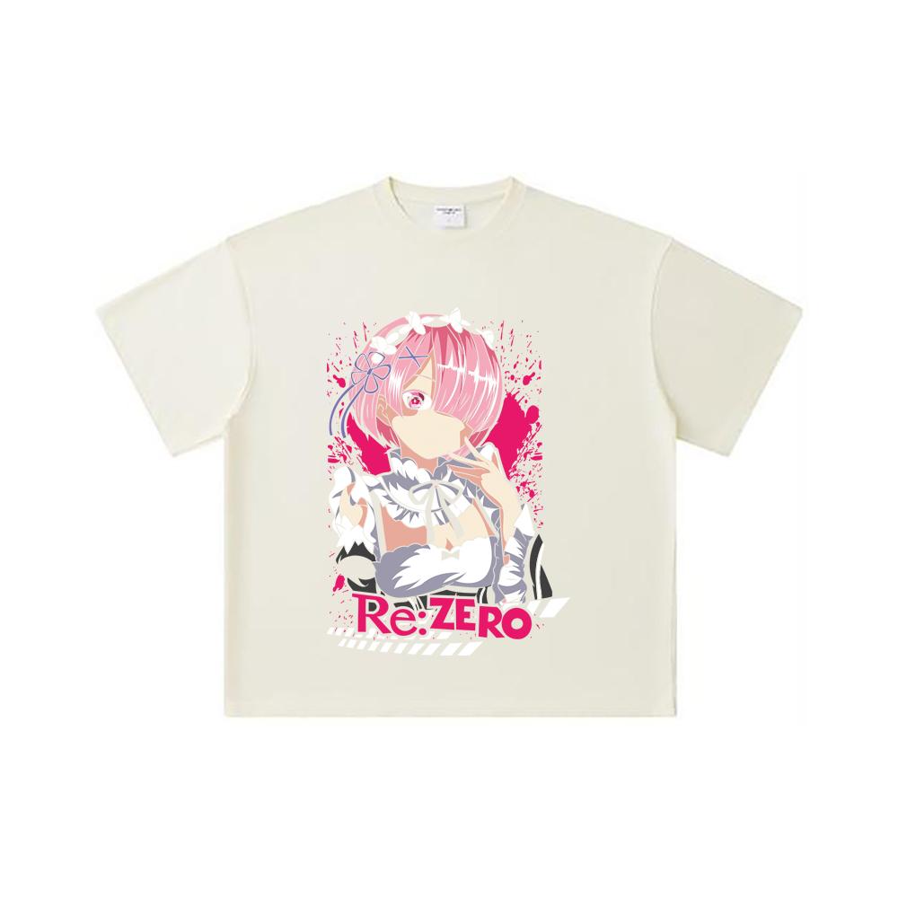 

Хлопковая футболка унисекс ReZero V3 с принтом Рам, плотность 260 г/м², двойная пряжа, 32 счет, 100% хлопок S абрикосовый