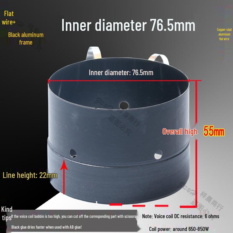 65.5-99.5mm Aluminum Flat Wire Bass Voice Coil for 12-15 Inch Speaker Repair