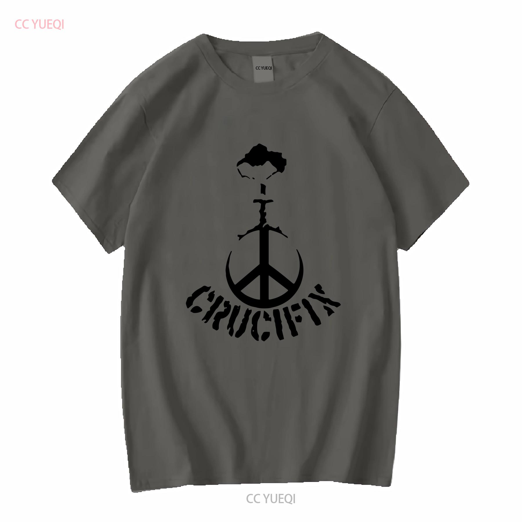 

Crucifix Hardcore Punk Rock Band T shirt S 2XL vintage Washed Stylish streetwear graphic Breathable homme designer clothes 4XL