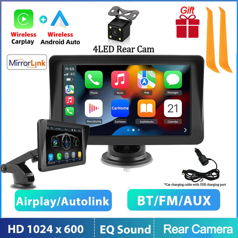 CarPlay Android Auto Car Multimedia Video Player 7inch Portable Touch Screen With AUX Radio For Rear View Camera 32G TF Card