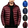 Men's Winter Lightweight Short Padded Jacket Warm Cotton Coat Outerwear for Cold