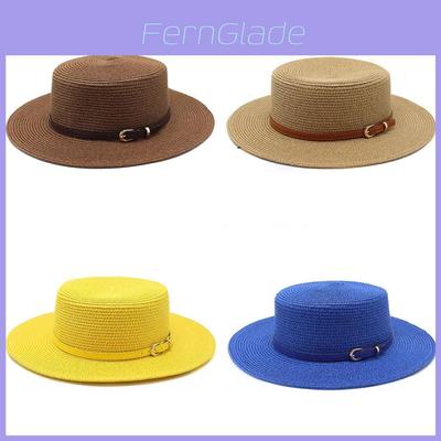 Jazz Straw Hat With Wide Brim For Summer Sun Protection And Casual Fashion