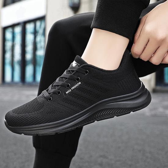 Spring and Autumn Shoes Men's Running Shoes Korean Edition Soft Soled Breathable Mesh Sports Shoes