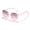 2025 Children's New Candy Color Round Frame Sunshade Sunglasses Cute Baby Personality Street Style Concave Shape Glasses