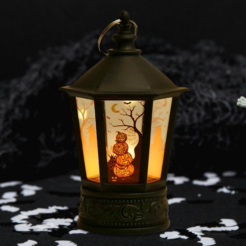 Festival Halloween LED Pumpkin Hand Lamp Halloween Pumpkin LED Hand Lamp with Designs for Celebratory Event Lighting