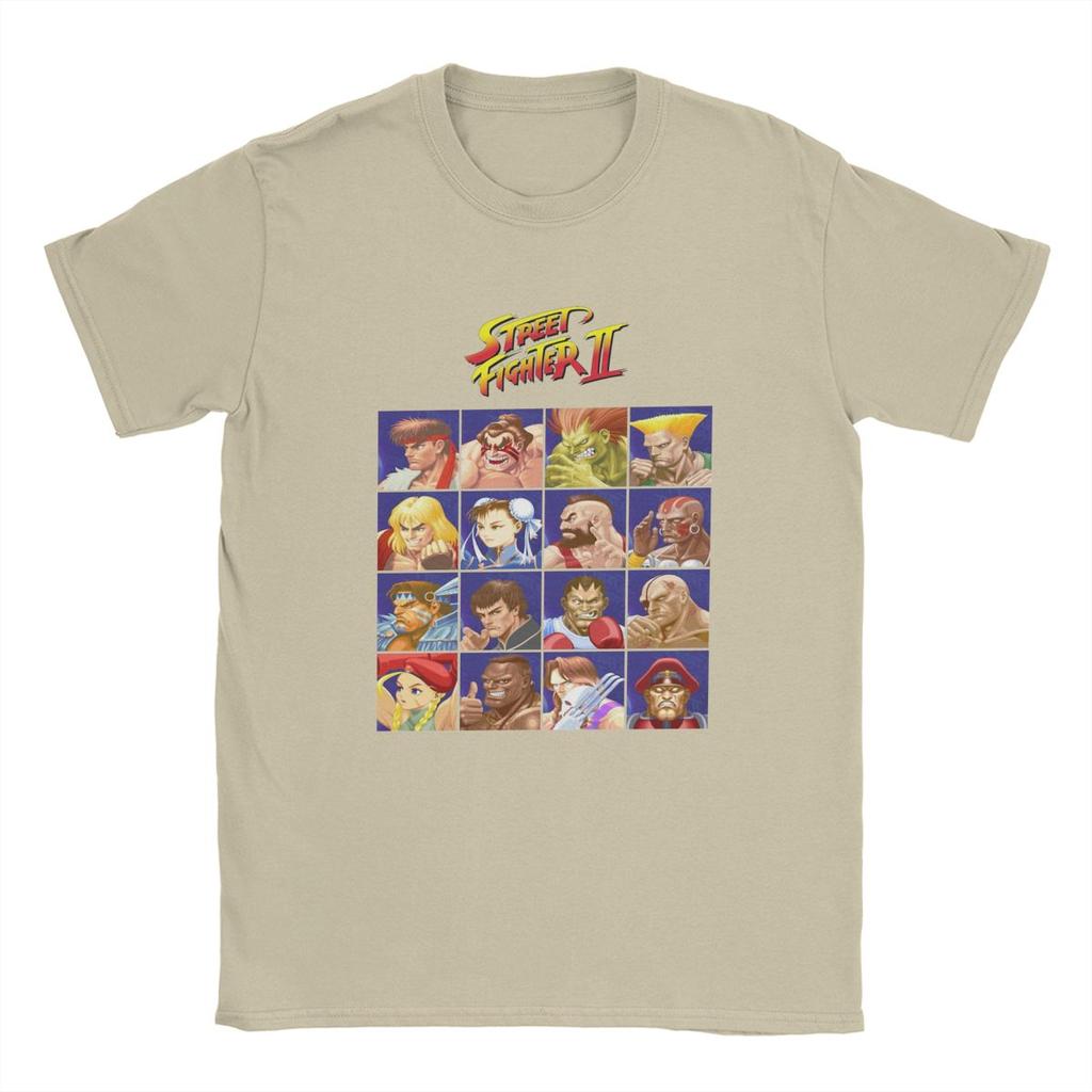 Men's T Shirt Street Fighting Fighters II Select Character Game Funny Cotton Clothe Short Sleeve Crew Neck Tee Plus Size T-Shirt
