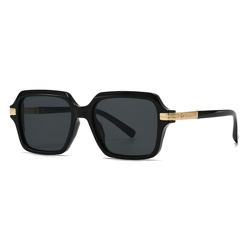 

New European and American Style Men s Aviator Glasses Retro Double Bridge Square-shaped Frame Sunglasses Cross-Border Ready Stock 62014