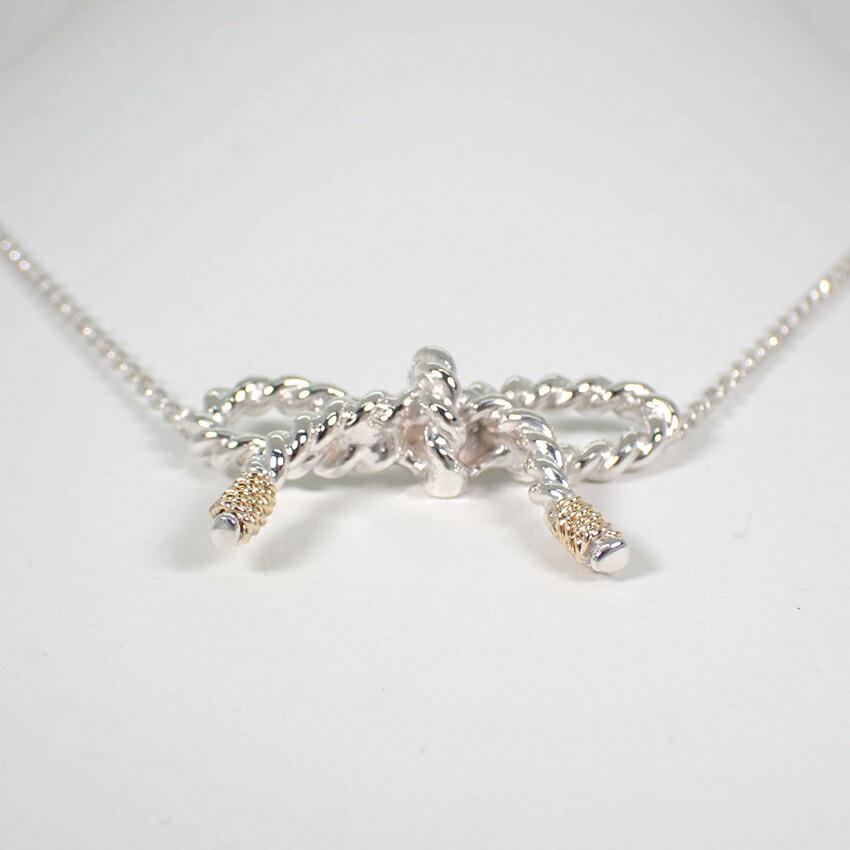 [Used] TIFFANY 925 Rope Ribbon Necklace/Pendant/j12-9