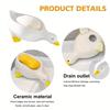 Cute Duck-shaped Soap Tray Self-draining Soap Rack Creative Rack for Shower Bathroom Kitchen Tub Sink Tray Bracket Bathroom