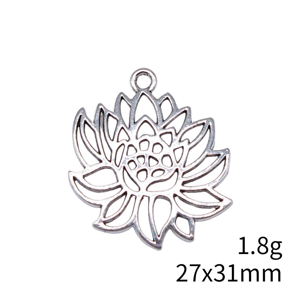 Back To School Bag Charms Rose Lotus Charms Pendant Women's Bags Bracelet Pendant
