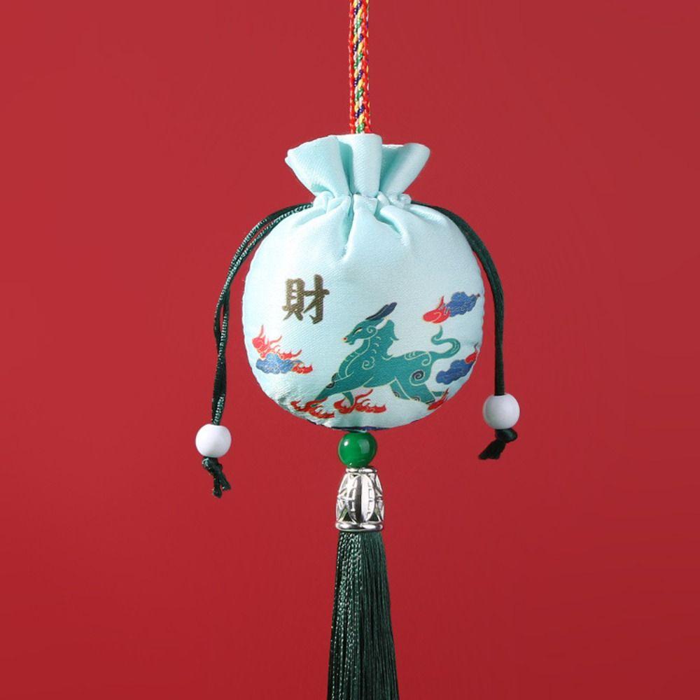 Hanging Neck Jewelry Storage Bag Small Pouch Chinese Style Sachet Smooth Coin Purse  Ladies