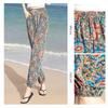 Women's Summer Printed High-Waist Cropped Beach Pants