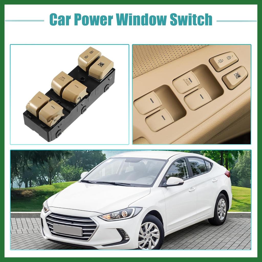 Motoforti Power Window Switch Window Control Switch Fit for Hyundai Elantra Move 2012-2016 with Removal Tool - Pack of 1 Long-Lasting
