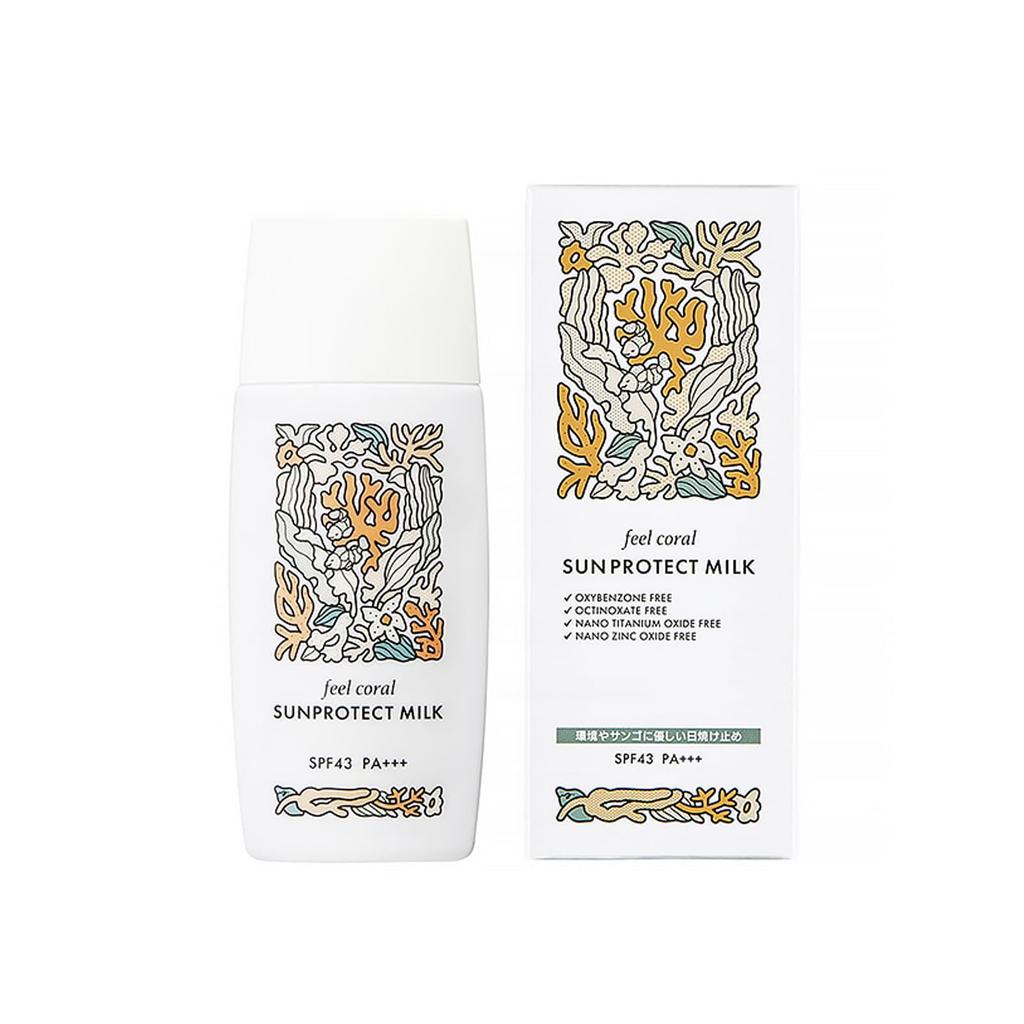 Feel Coral Sun Protect Milk Hollywood Sunscreen UV Care Makeup Base (SPF43/PA+++)