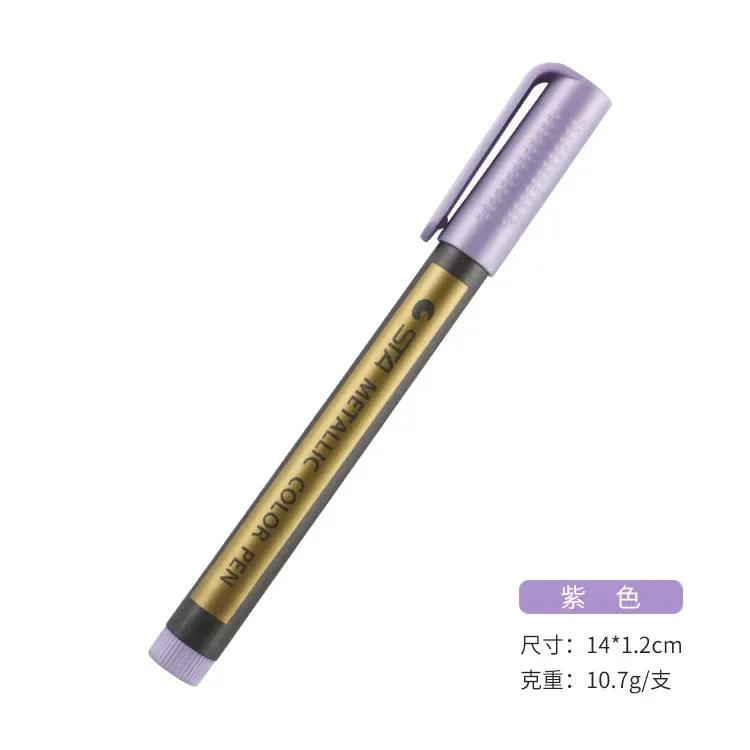 

Тонкие металлические маркеры, краски, ручки, художественные перманентные маркеры для фотоальбома, подарочной карты, DIY-поделок, детские канцелярские товары, 10 цветов 3