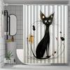 1Pc Cute Kitten Shower Curtain, High-End Elegant Bathroom Decoration Pattern