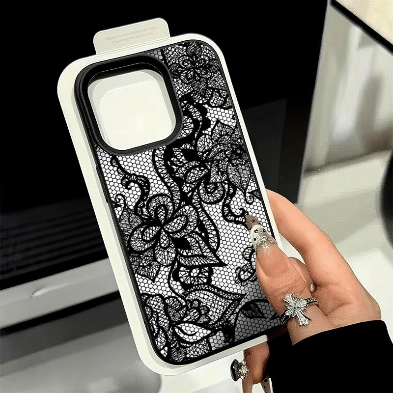 

Чехол для телефона нового стиля с кружевным узором и текстурой личи для iPhone 17 17Air 16 15 14 Plus Чехол для iPhone 13 12 11 Pro Max For iphone 17