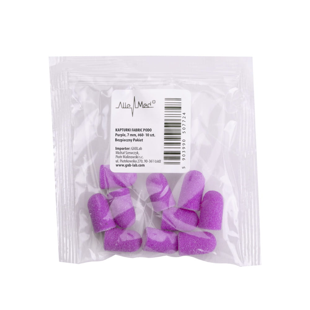 Hætter Til Pedicure 7 Mm Korn 60 10 Stk Stof Podo Allemed Lilla Purple