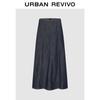 UR 2026 Spring Contrast Stitch Denim Skirt
