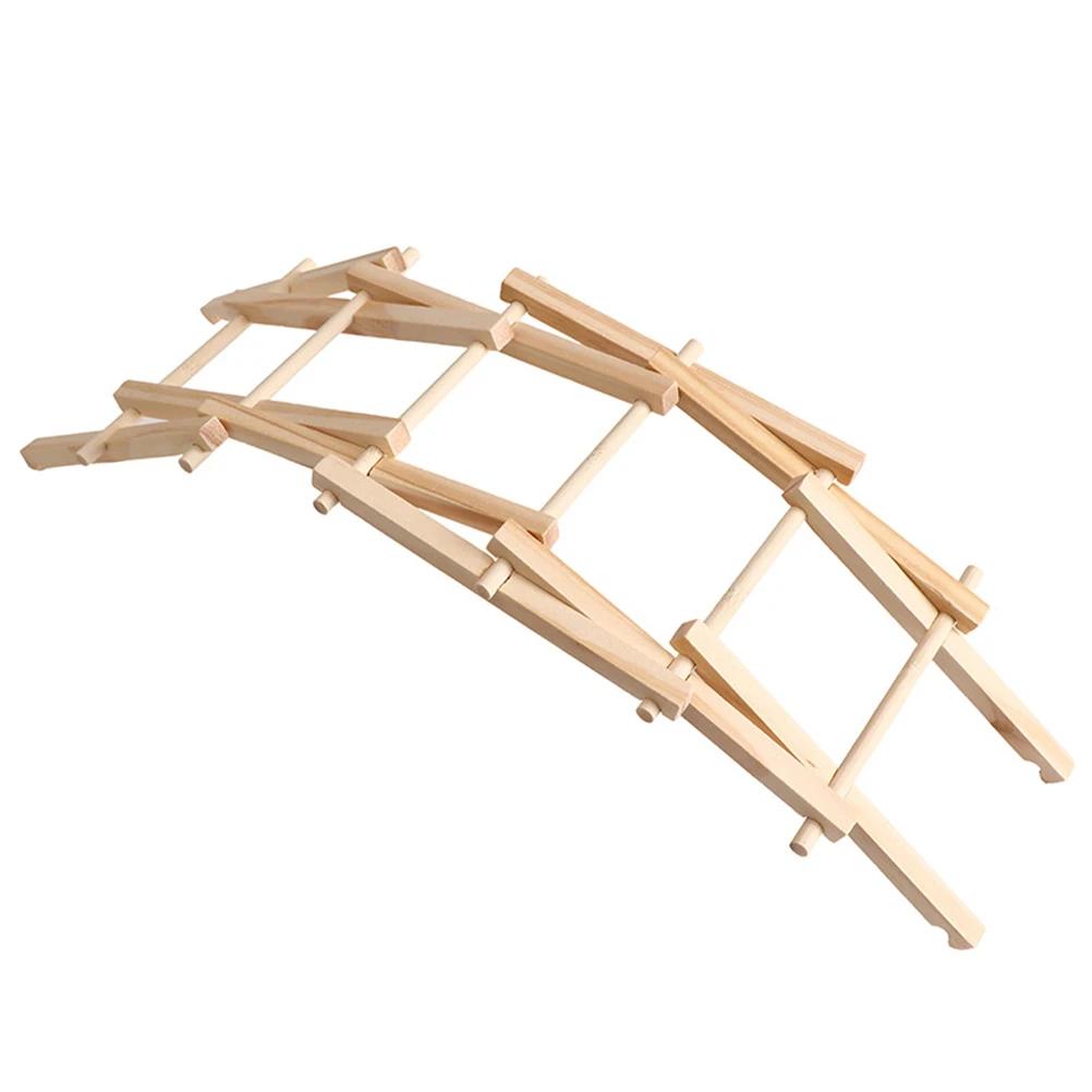 Деревянный строительный набор-модель арочного моста Бэйли для самостоятельной сборки, строительные блоки, ручная работа, научный экспериментальный набор для сборки
