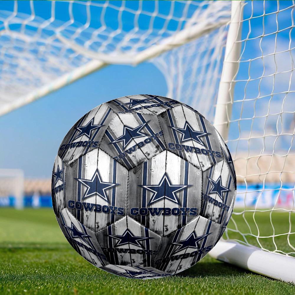 American Flag Cowboys Size 5 Soccer Balls, Anti-Slip, Protective Football, Outdoor Sport, Practice Games, Birthdays Gift Suitable for Fan