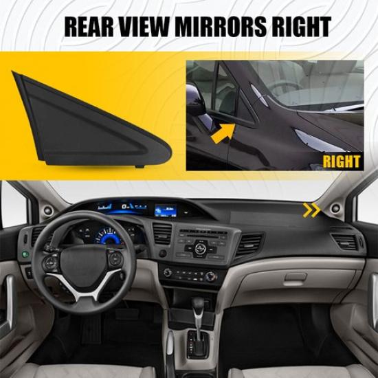 Right Mirror Triangle Corner Pillar Trim For Honda Civic 2012-2015 75495-TR3-A01