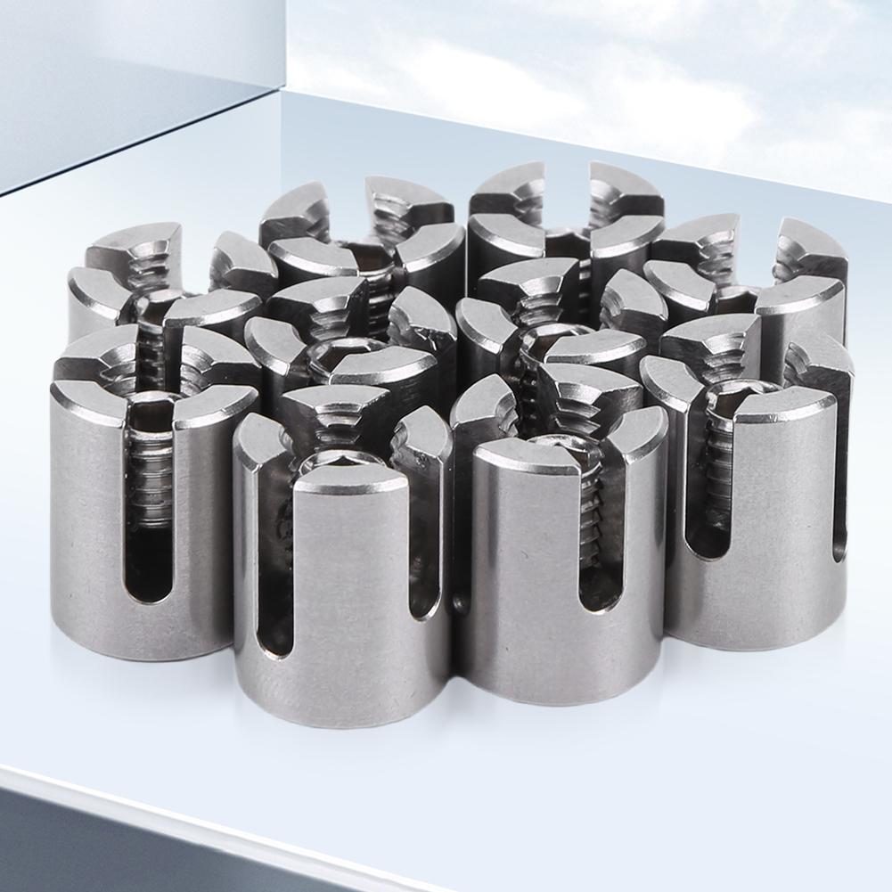 10 Stück Kreuzkabelklemmen Edelstahl Geländerkabelklemmen Kein Bohren für Kletterpflanzen & Zaun Außen