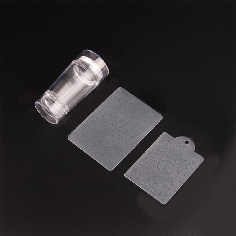 Clear Silicone Nail Stamper Transparent Visible Body French Tip Nails Art Stamping Tools for French Nail Manicure Art