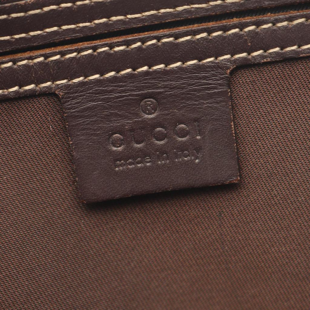 Used GUCCI GG Supreme Shoulder Bag 201448 PVC coated canvas leather Beige Brown Used Women