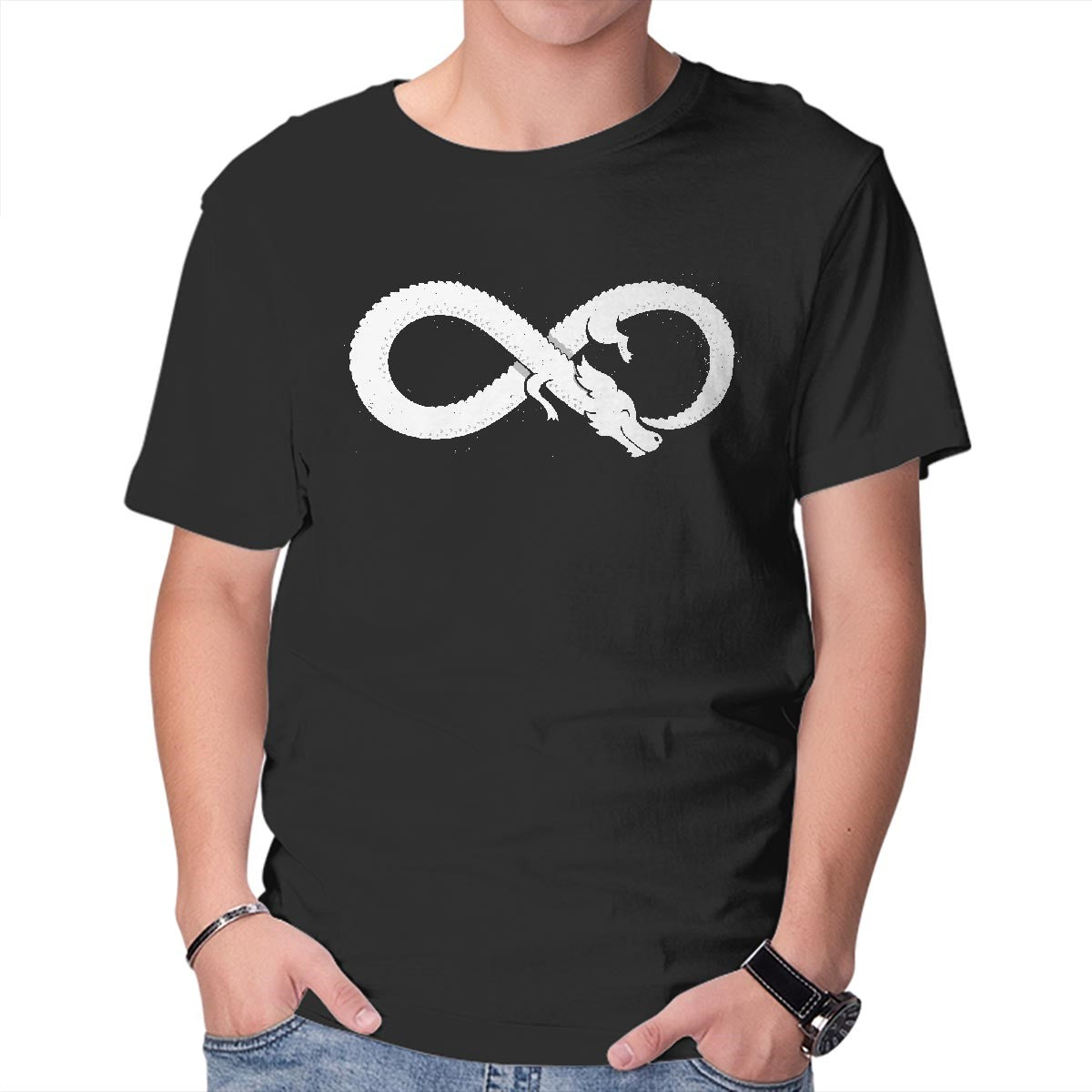 Unisex Crew Neck T-Shirt Never Ends Graphic Short Sleeve Casual Tee XS