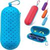 EVA Swimming Goggles Storage Box with Clip & Drain Holes Goggles Protective Case Breathable for Men Women Kids