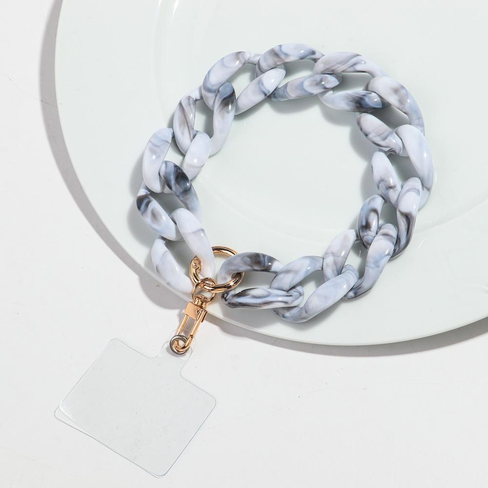 Trendy Chunky Link Acrylic Phone Chains for Women Colorful Mobile Phone Chain Strap Lanyard Jewelry Anti-Lost Accessories Gifts