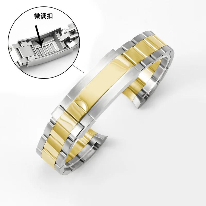 20mm for Rolex Daytona Oyster Perpetual Submariner Seiko NH35 Watch Strap Wrist Bracelet Solid Stainless Teel Watchband 21mm