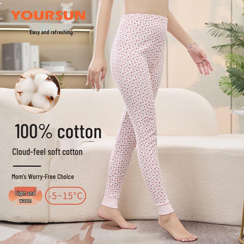 

Yiershuang Женские термолеггинсы больших размеров из чистого хлопка с цветочным принтом L