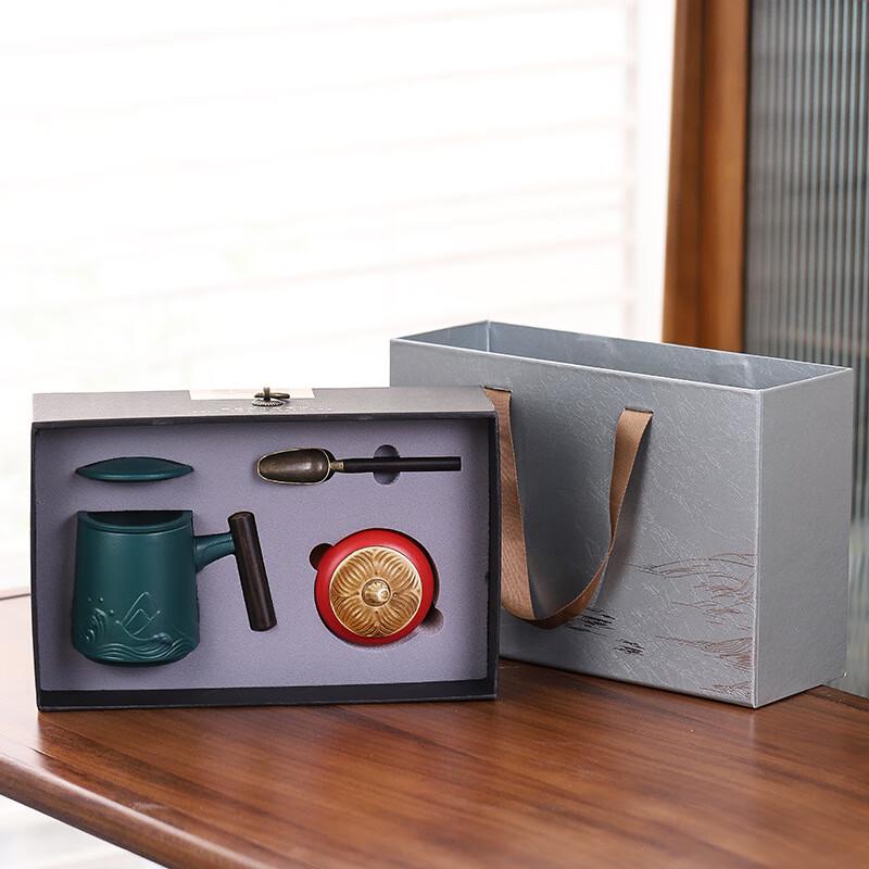 Business Gift Set with Orange Mug & Tea Caddy