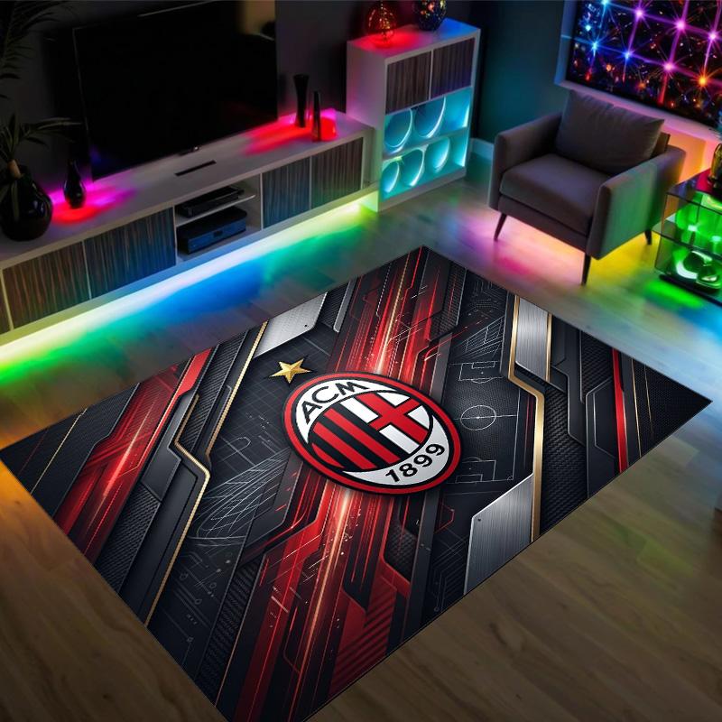 AC Milan Design Crystal Velvet Carpet Cozy Non?Slip Printed Rug For Bedroom Living Room Entrance
