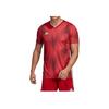 Adidas Logo Print Team Jersey Football Short Sleeve T-Shirt Men Tops Red DP3531